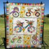 Floral Bicycles Quilt Blanket Yct8  Quilt